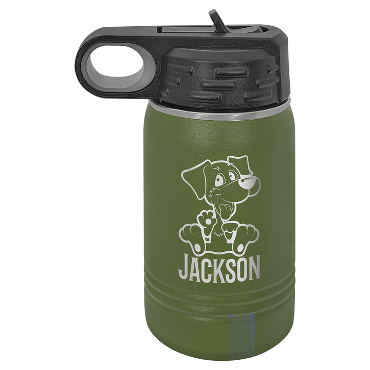 Polar Camel 12 oz water bottle in Olive Green