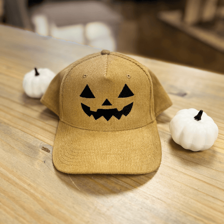 Halloween Jack O'Lantern Corduroy Trucker Hat