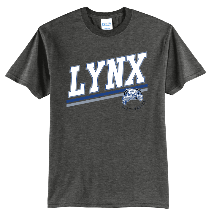 Oley Valley Lynx Varsity Stripe T-Shirt | School Spirit Tee