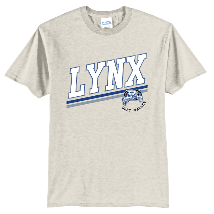 Oley Valley Lynx Varsity Stripe T-Shirt | School Spirit Tee
