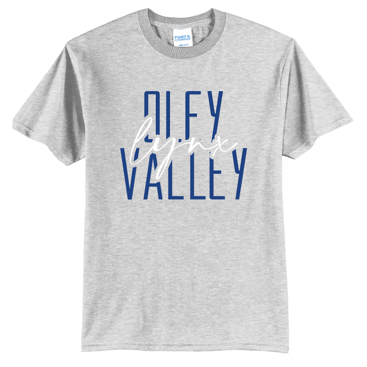 Oley Valley Lynx Stacked Script T-Shirt | School Spirit Tee