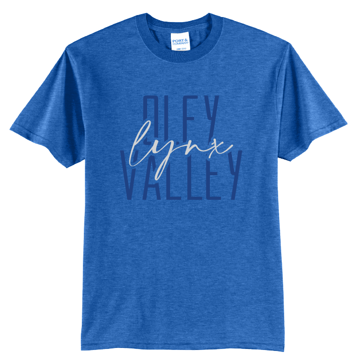 Oley Valley Lynx Stacked Script T-Shirt | School Spirit Tee