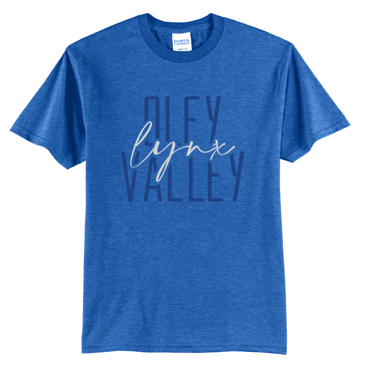 Oley Valley Lynx Stacked Script T-Shirt | School Spirit Tee