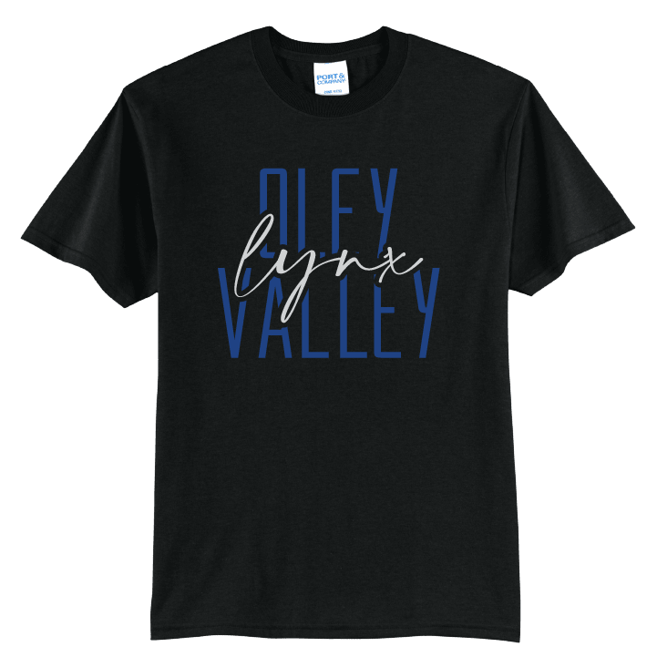 Oley Valley Lynx Stacked Script T-Shirt | School Spirit Tee