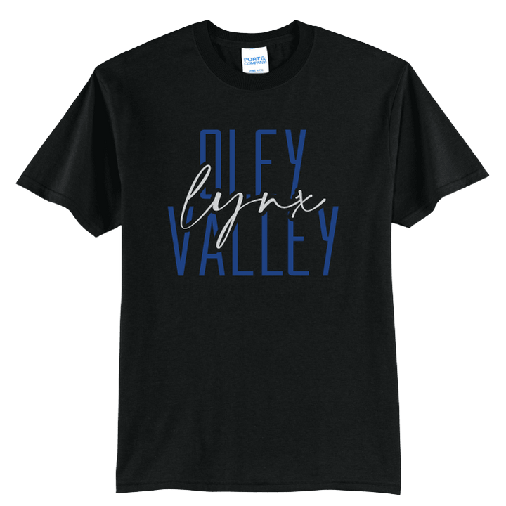 Oley Valley Lynx Stacked Script T-Shirt | School Spirit Tee