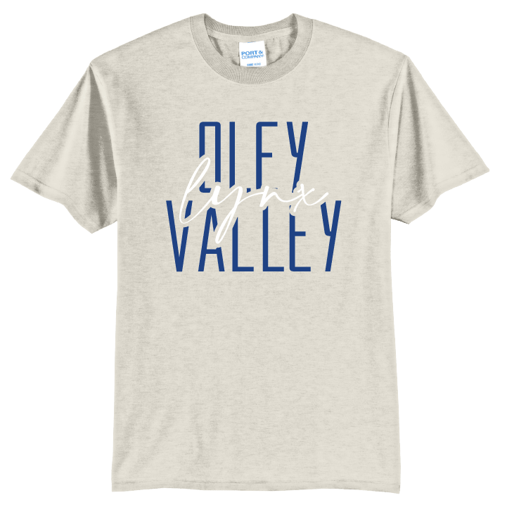 Oley Valley Lynx Stacked Script T-Shirt | School Spirit Tee