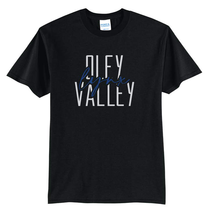 Oley Valley Lynx Tee | Modern Stacked Type School Spirit Shirt
