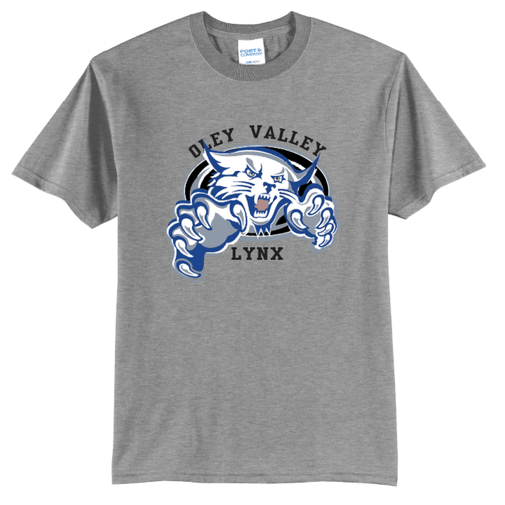 Oley Valley Lynx Script T-Shirt | Varsity Monogram Spirit Tee