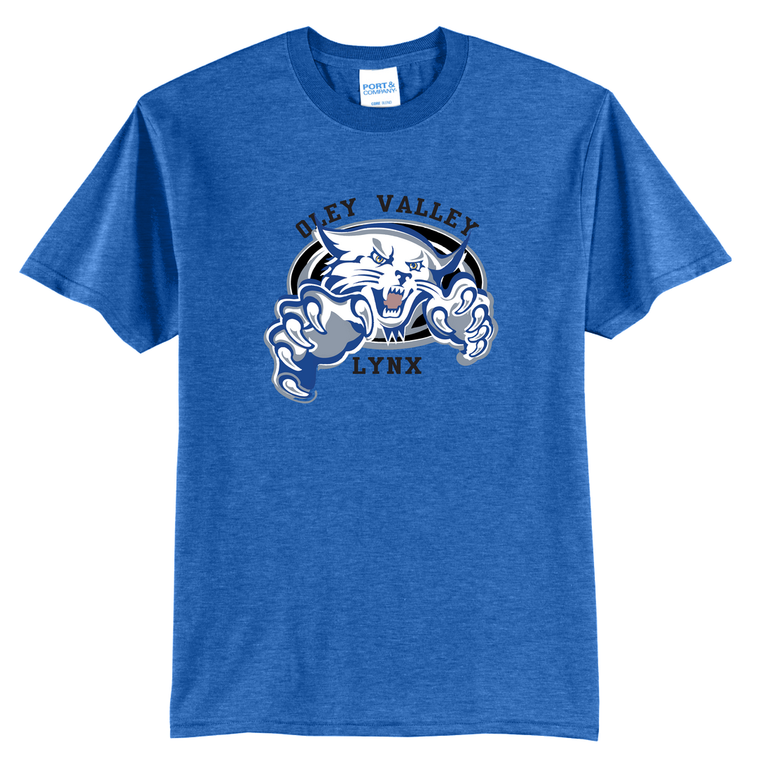 Oley Valley Lynx Script T-Shirt | Varsity Monogram Spirit Tee