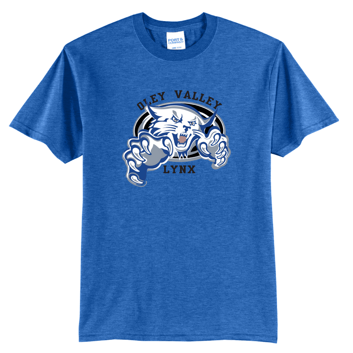 Oley Valley Lynx Script T-Shirt | Varsity Monogram Spirit Tee