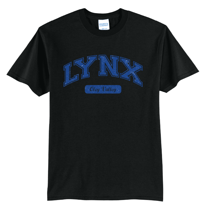 Oley Valley Lynx Vintage Varsity T-Shirt | Retro Collegiate Spirit Tee