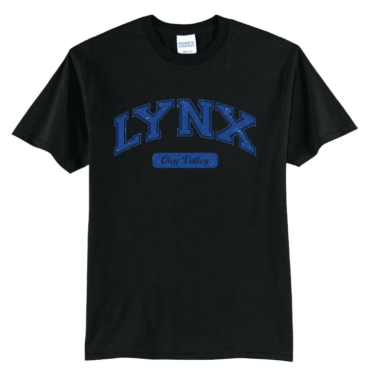 Oley Valley Lynx Vintage Varsity T-Shirt | Retro Collegiate Spirit Tee