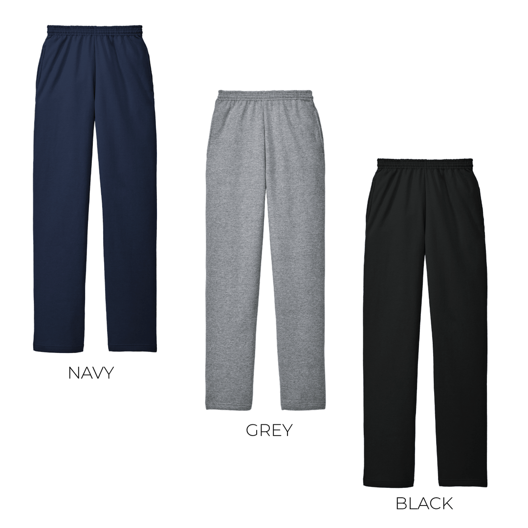 Port & Co Core Fleece Open Bottom Sweatpants Embroidered Maltese  with Pockets