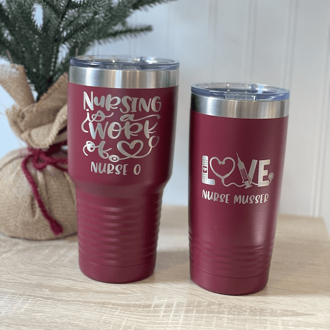 Personalized Nurse Tumblers - Barn Street Designs