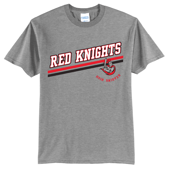 Reading Red Knights Varsity Stripe T-Shirt | School Spirit Tee