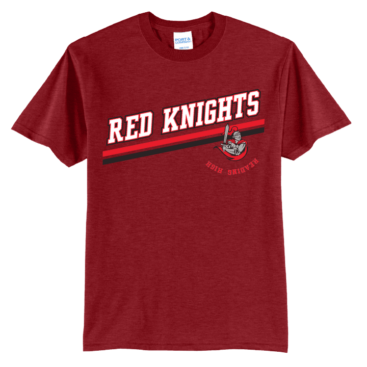 Reading Red Knights Varsity Stripe T-Shirt | School Spirit Tee