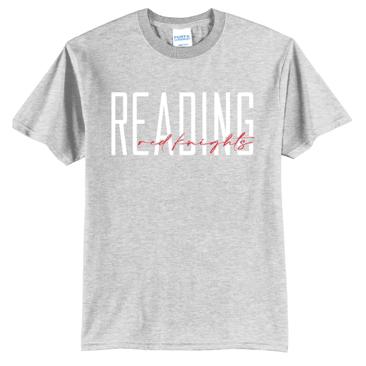 Reading Red Knights Script T-Shirt | School Spirit Tee