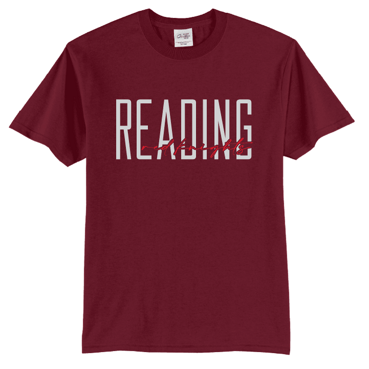 Reading Red Knights Script T-Shirt | School Spirit Tee