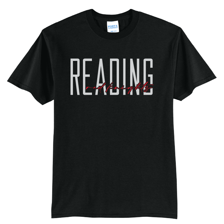 Reading Red Knights Script T-Shirt | School Spirit Tee