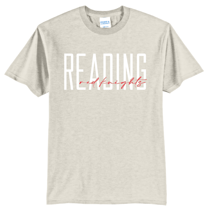 Reading Red Knights Script T-Shirt | School Spirit Tee