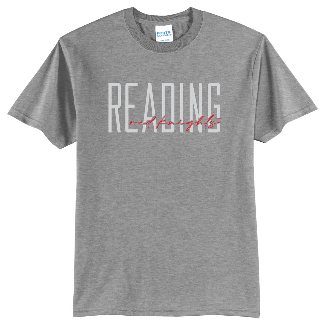 Reading Red Knights Script T-Shirt | School Spirit Tee