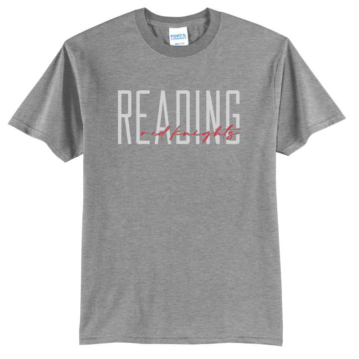 Reading Red Knights Script T-Shirt | School Spirit Tee