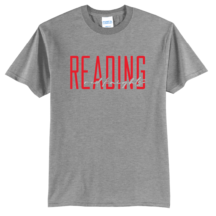 Reading Red Knights Tee | Modern Type School Spirit Shirt