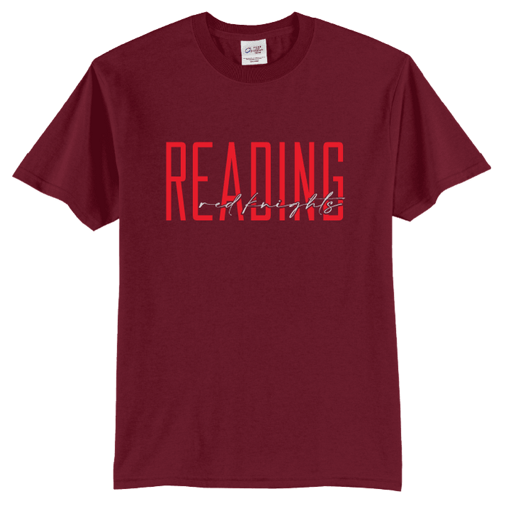Reading Red Knights Tee | Modern Type School Spirit Shirt