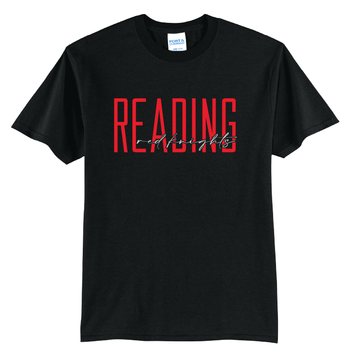Reading Red Knights Tee | Modern Type School Spirit Shirt