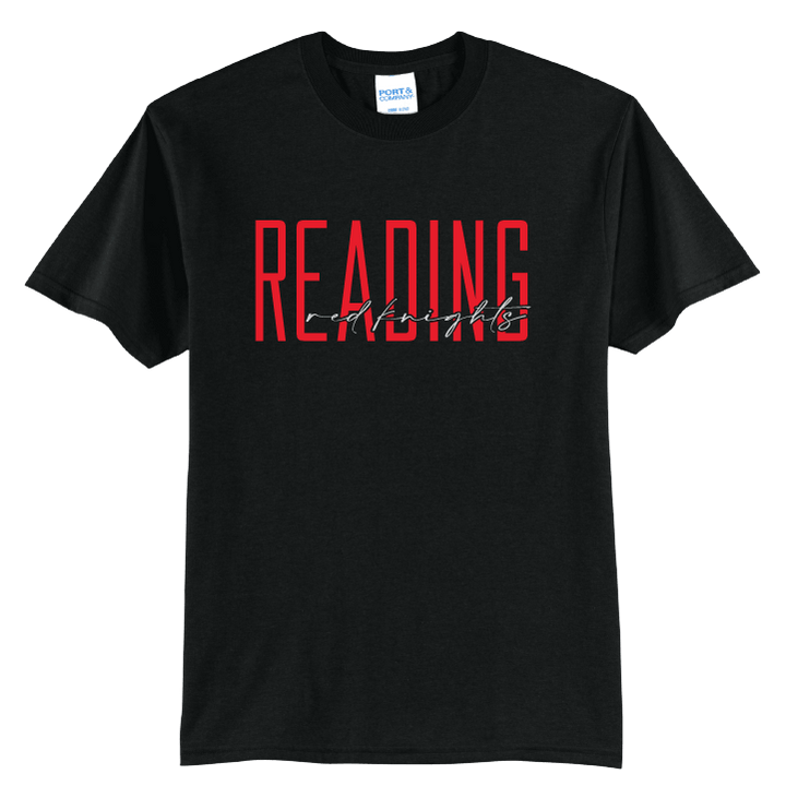 Reading Red Knights Tee | Modern Type School Spirit Shirt
