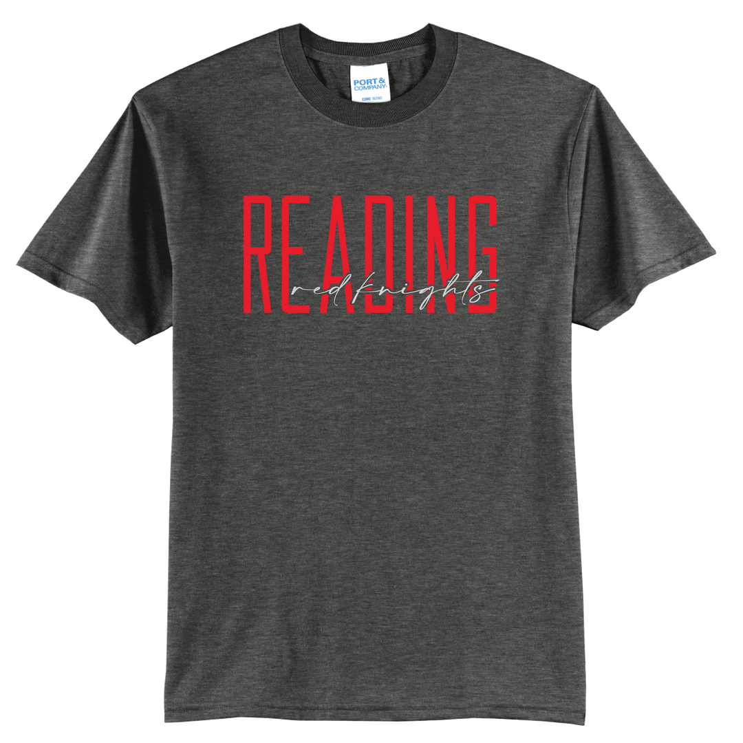 Reading Red Knights Tee | Modern Type School Spirit Shirt