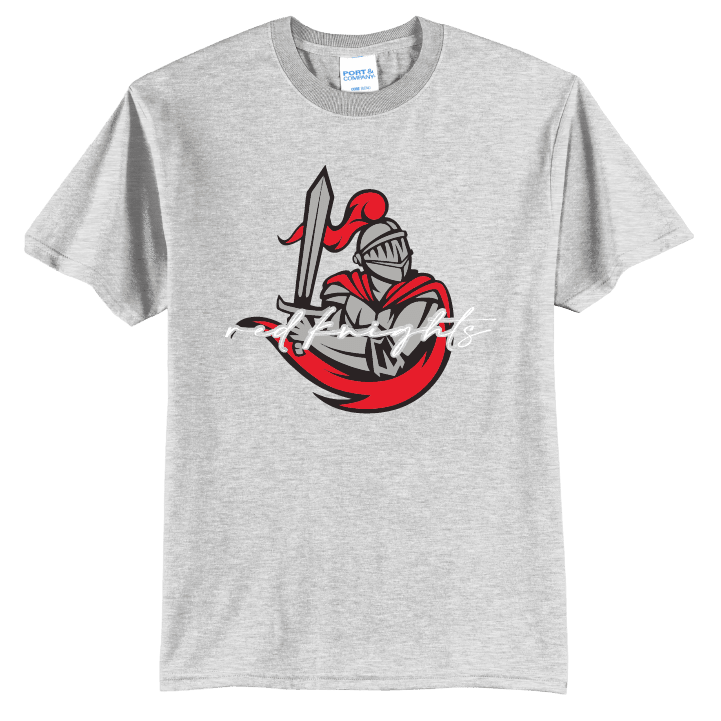 Reading Red Knights Script T-Shirt | Varsity Monogram Spirit Tee