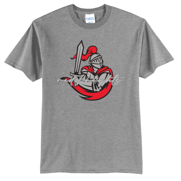 Reading Red Knights Script T-Shirt | Varsity Monogram Spirit Tee