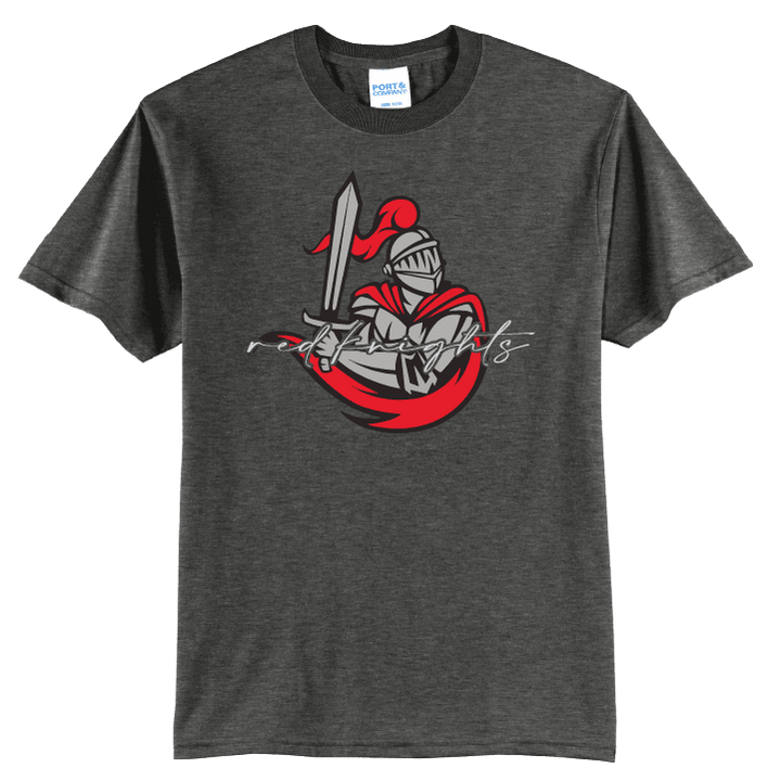 Reading Red Knights Script T-Shirt | Varsity Monogram Spirit Tee
