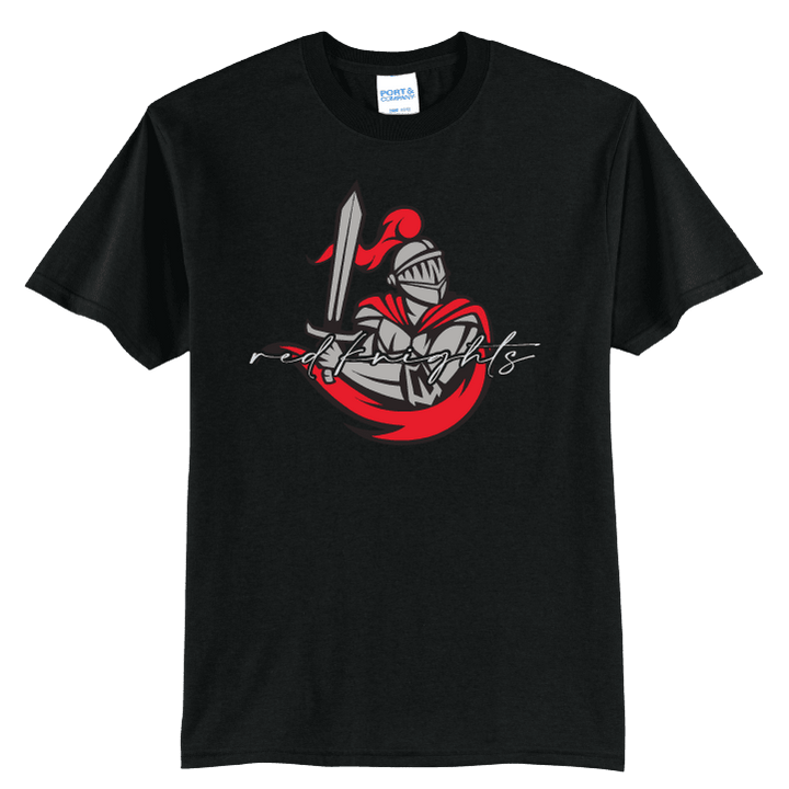 Reading Red Knights Script T-Shirt | Varsity Monogram Spirit Tee
