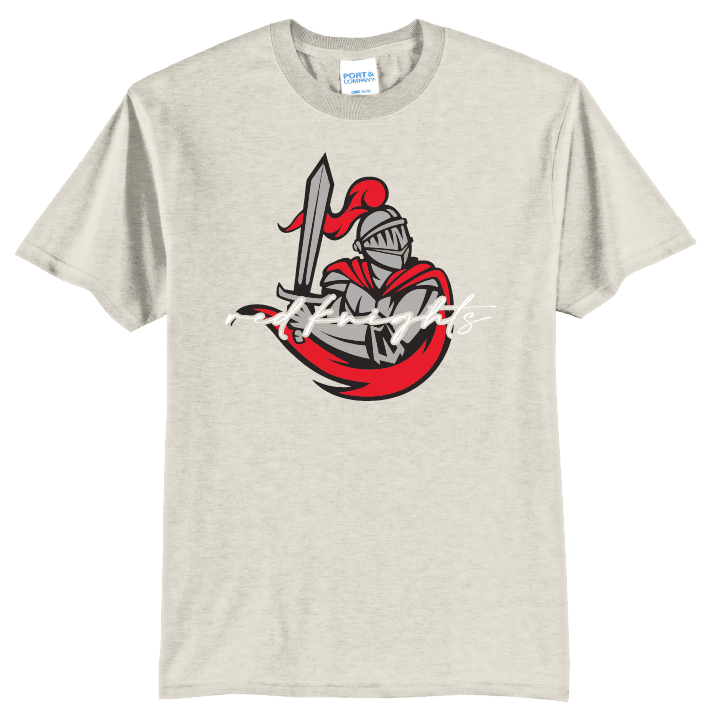 Reading Red Knights Script T-Shirt | Varsity Monogram Spirit Tee