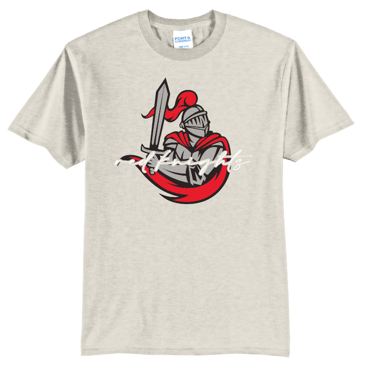 Reading Red Knights Script T-Shirt | Varsity Monogram Spirit Tee