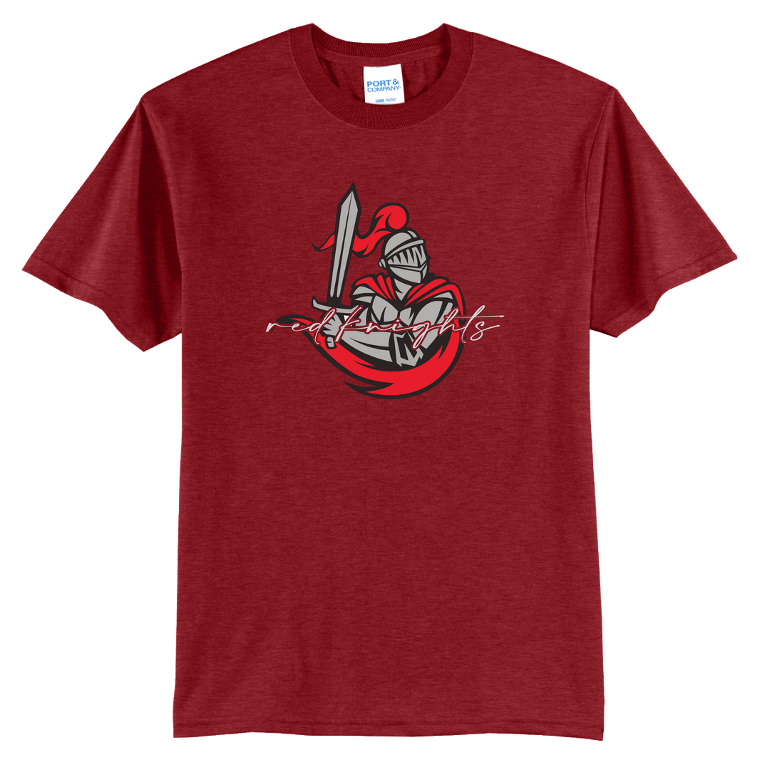 Reading Red Knights Script T-Shirt | Varsity Monogram Spirit Tee