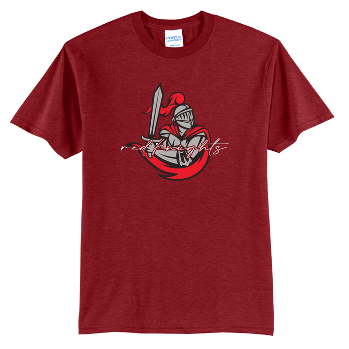 Reading Red Knights Script T-Shirt | Varsity Monogram Spirit Tee