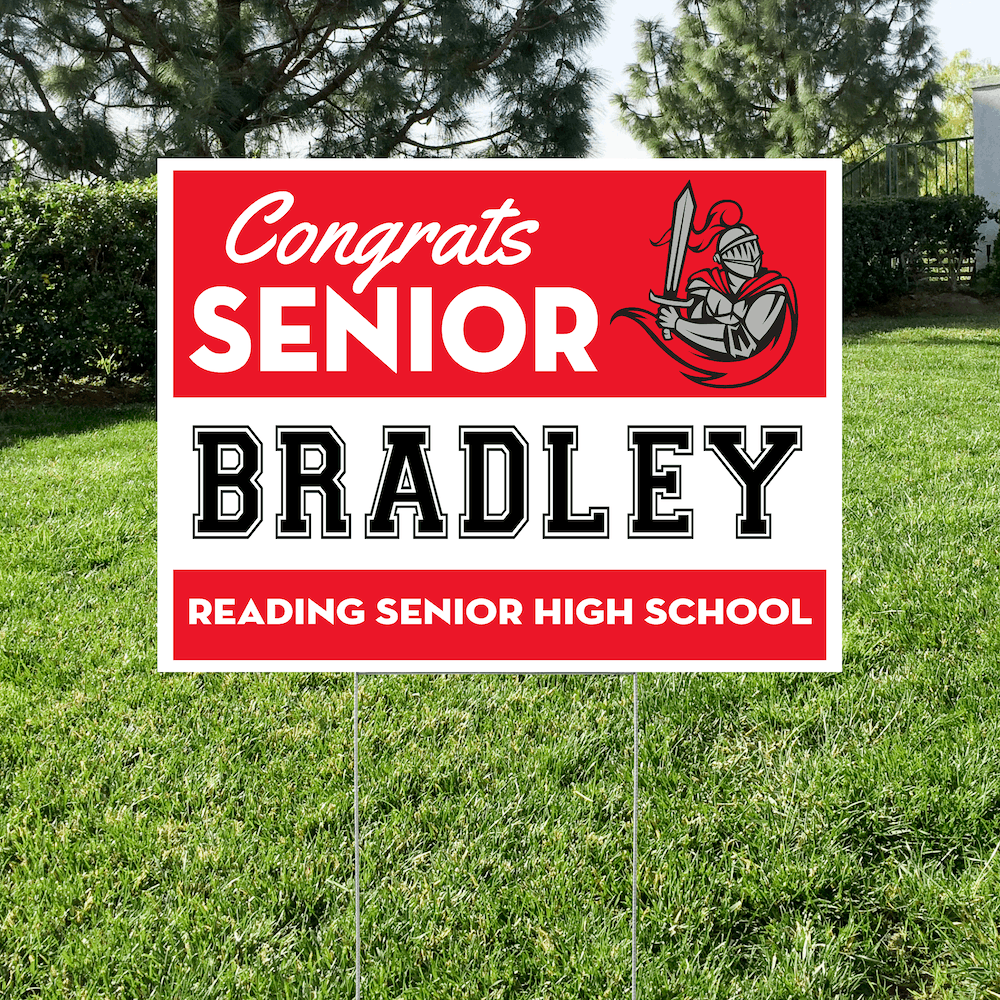 Reading High senior yard sign