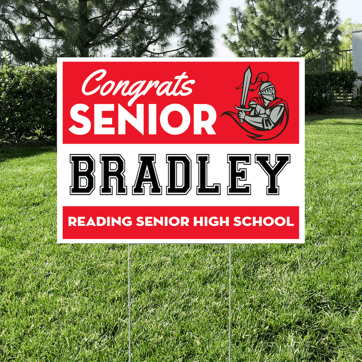 Reading High senior yard sign