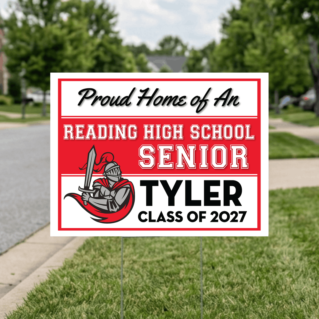 Reading High senior yard sign