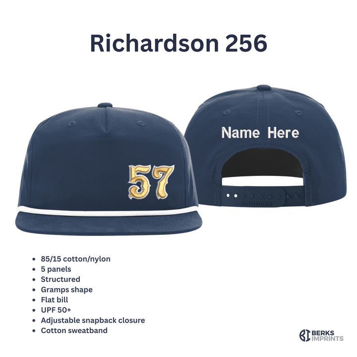 Custom Fire Department Number Embroidered Hat