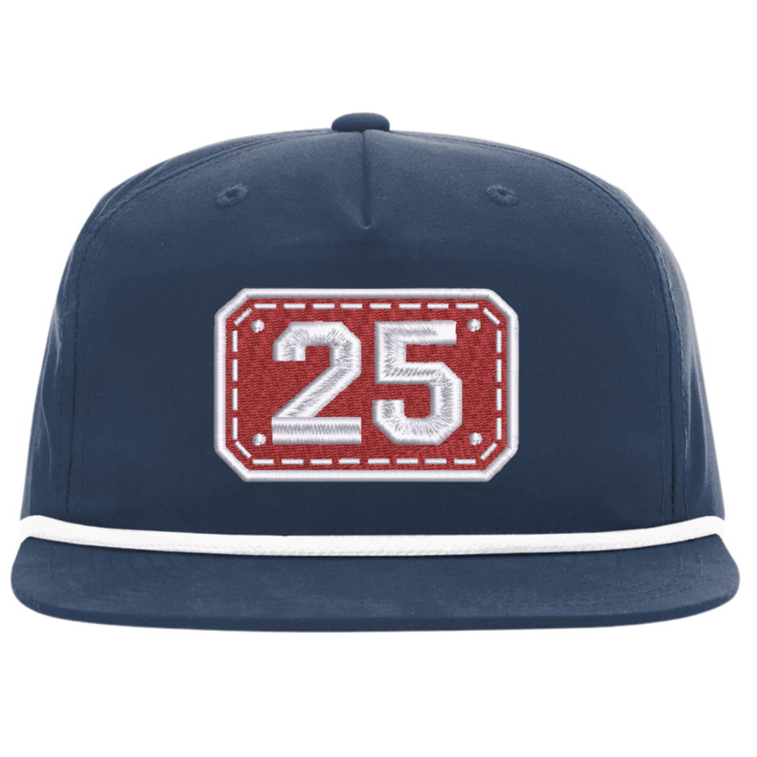 Navy Richardson 256 rope cap with the embroidered Passport helmet shield design on the front