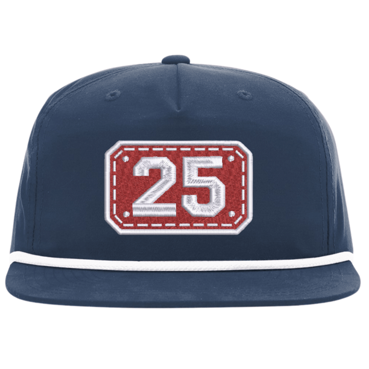 Navy Richardson 256 rope cap with the embroidered Passport helmet shield design on the front