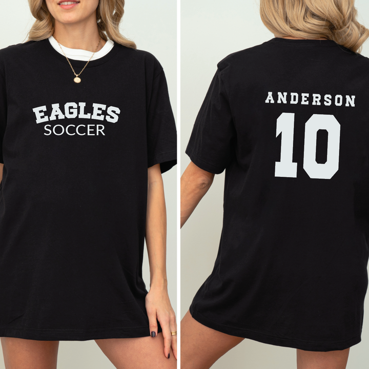 Custom Soccer Name and Number T-Shirt