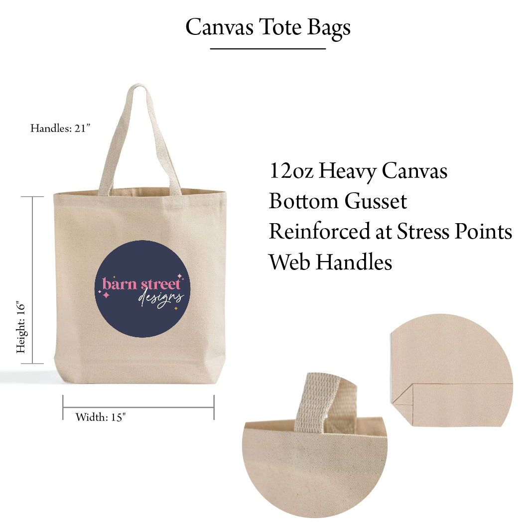 Custom Teacher Canvas Tote Bag