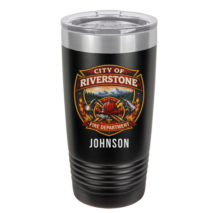 Custom Fire Department Tumbler | Personalized Firefighter Gift