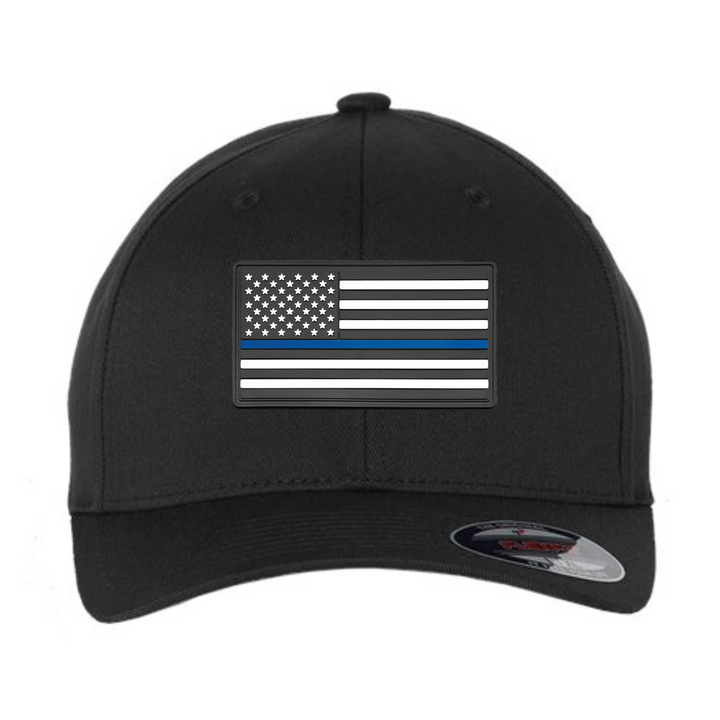 Thin Blue Line Patch - Flexfit Cotton Blend Cap