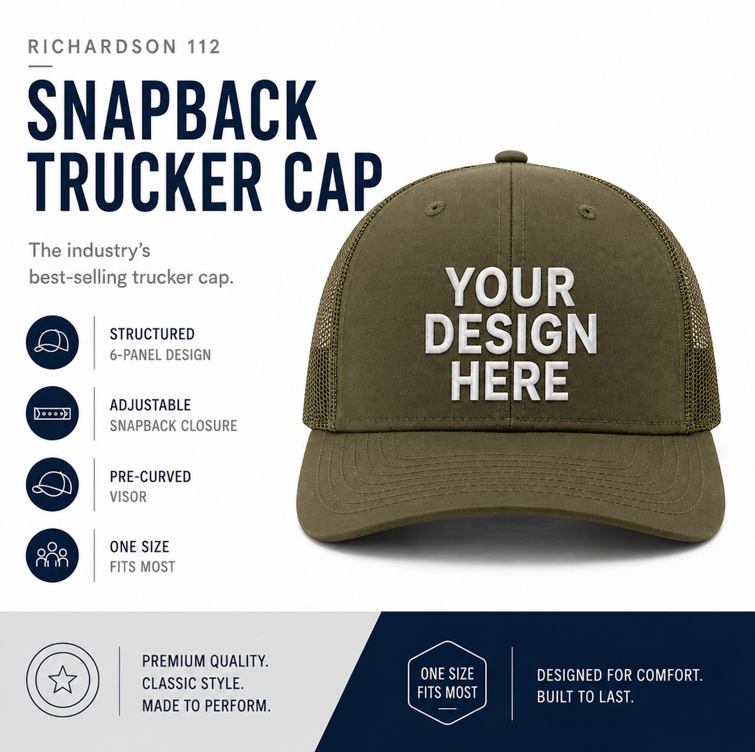 Custom Embroidered Hat — Richardson 112 Trucker
